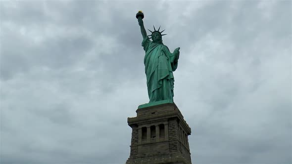 Statue of Liberty in New York Harbor, United States. Liberty Enlightening the World.
