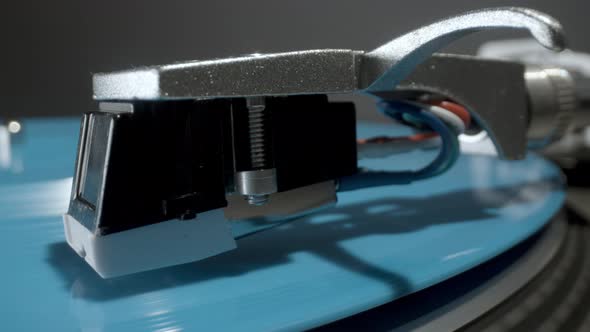Stylus on Record Player with Blue Vinyl alt