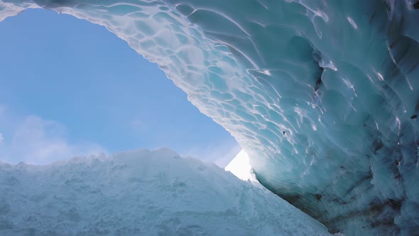 Beautiful View of the Ice Cave in the Alpines alt
