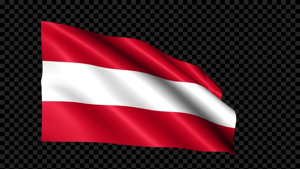Austria Flag Blowing In The Wind alt