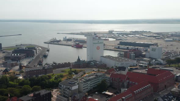 Aerial View of Esbjerg Harbor the Primary Port for Oil and Gas Sector and Leading for Offshore Wind alt