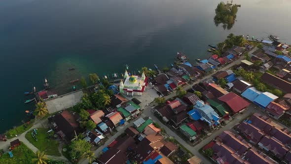 AH - Aerial Shot of a Beautiful Village 03