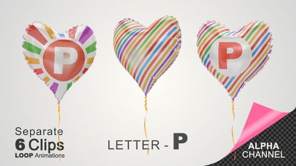 Balloons with Letter - P