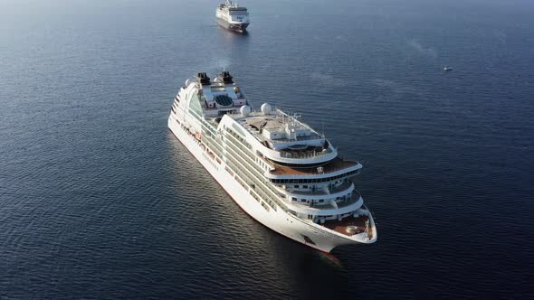 Aerial View of a Cruise Liner alt