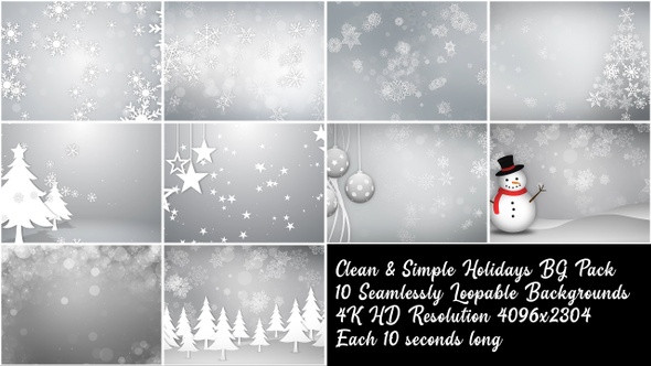 Clean and Simple Christmas Backgrounds Pack