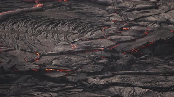 Pahoehoe Lava Flow From Erupting Fagradalsfjall Volcano alt