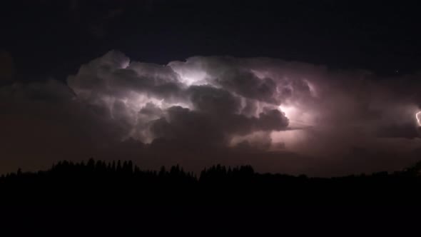Thunderstorm with spectacular lightning