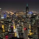 Downtown Chicago Skyscrapers at Night Aerial  - VideoHive Item for Sale