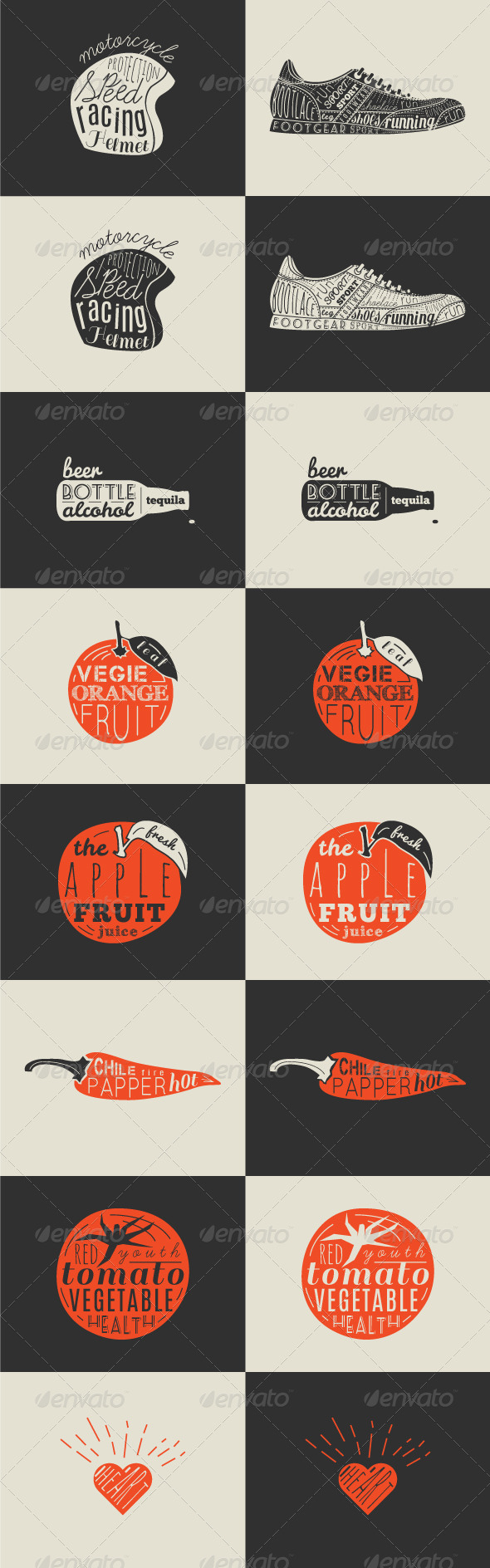 Trendy Retro Vintage Insignias Set - Miscellaneous Vectors