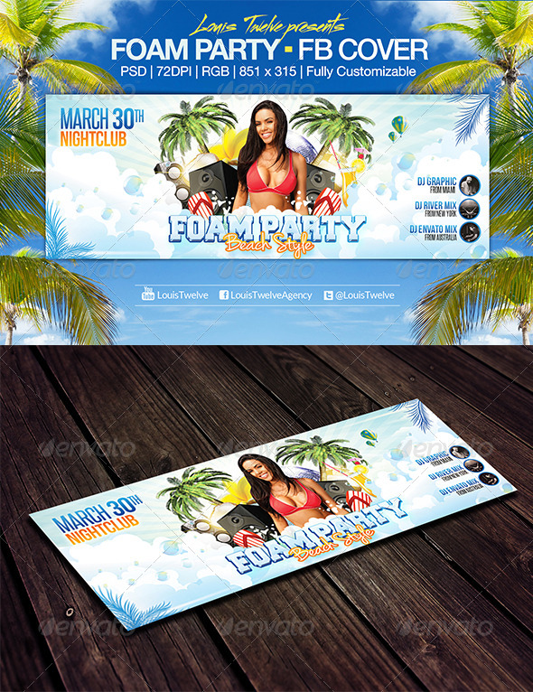 Foam Party | Facebook Cover - Facebook Timeline Covers Social Media