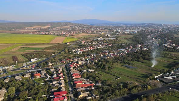 Agricultural Land with Village a Height in the Valley Near the Mountains alt