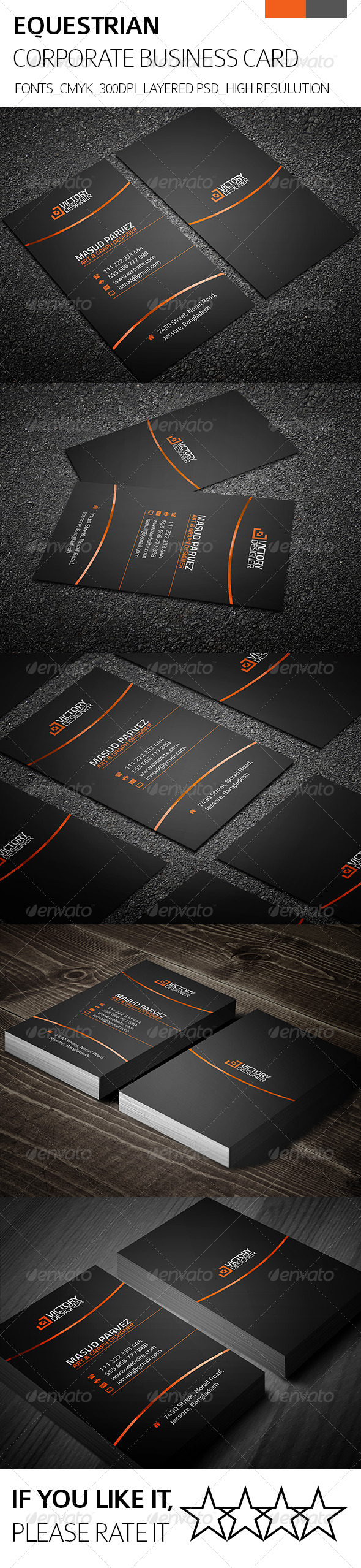Equestrian & Corporate Business Card - Corporate Business Cards