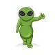 Cartoon Green Alien Extraterrestrial Character by Killgara | GraphicRiver