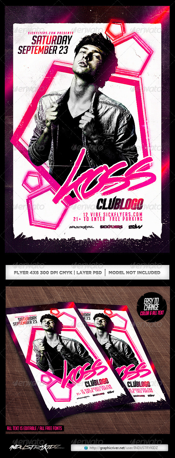 Electronic Flyer Template PSD - Clubs & Parties Events