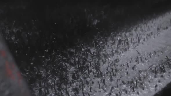 Oil Rig Shale Shaker Separating Cuttings From Drilling Mud in Slow Motion alt