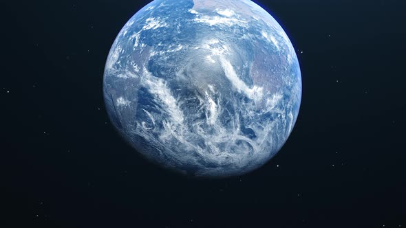 The Planet Earth Top View For Background Motion Graphic Or Text