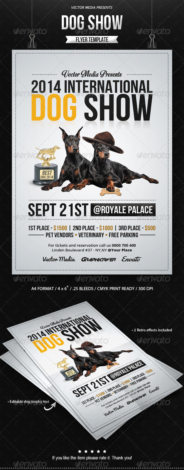 Dog Show Flyer by VectorMedia GraphicRiver