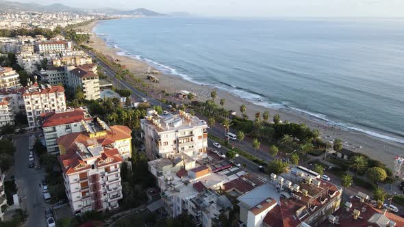 Alanya, Turkey - a Resort Town on the Seashore. Aerial View alt