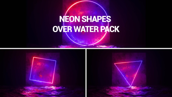 Neon Shapes Over Water Pack