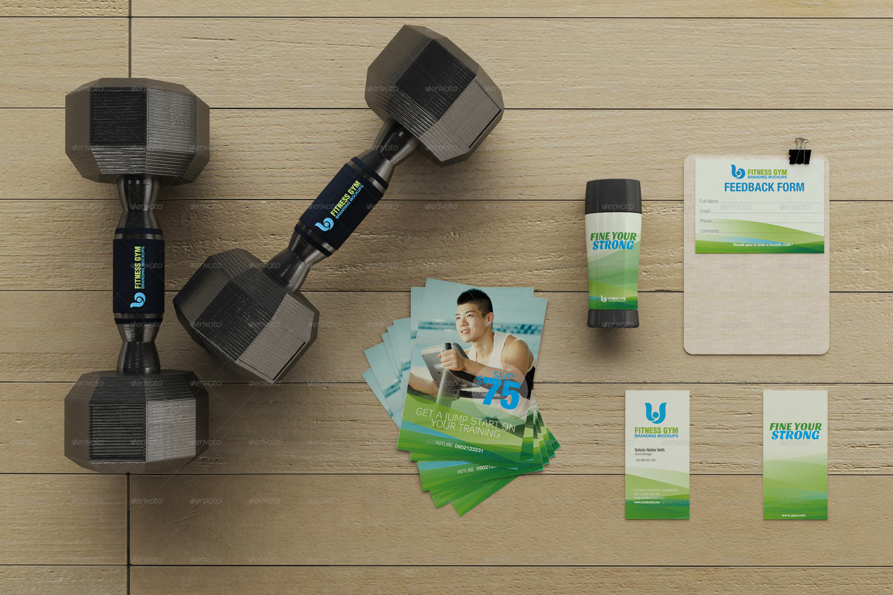 Download Fitness Gym Branding Mockups By Wutip Graphicriver