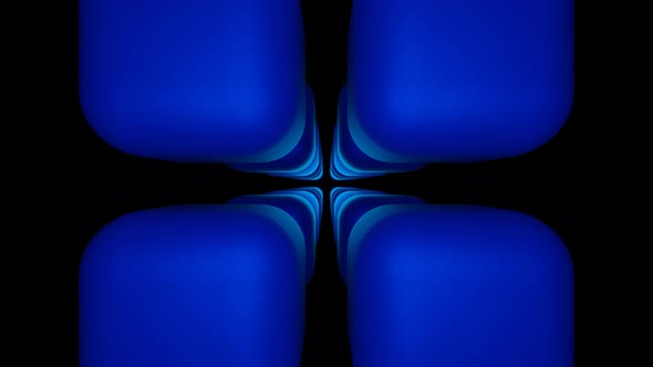 Blue Cubes on Black Background Seamless Animation Background alt