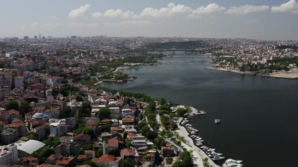 Istanbul Bosphorus Golden Horn And Coast Aerial View