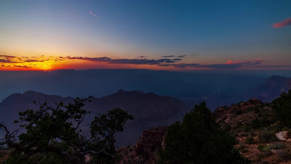 Timelapse Grand Canyon National Park at Sunset Arizona USA