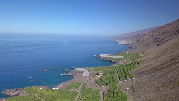 Banana Cultivation on La Palma Island, Canary Islands, Spain