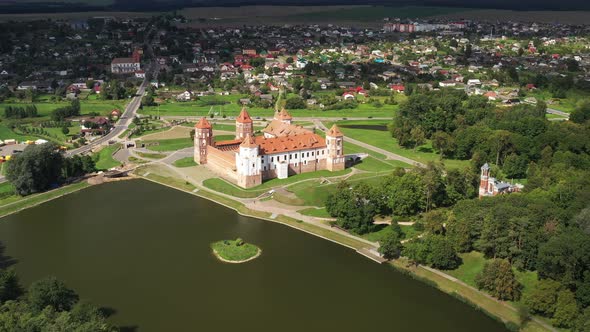 View from the height of the Mir Castle in Belarus