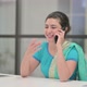 Indian Woman Talking on Phone in Office - VideoHive Item for Sale