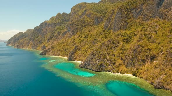 Seascape with a Beautiful Lagoon Philippines, Palawan alt