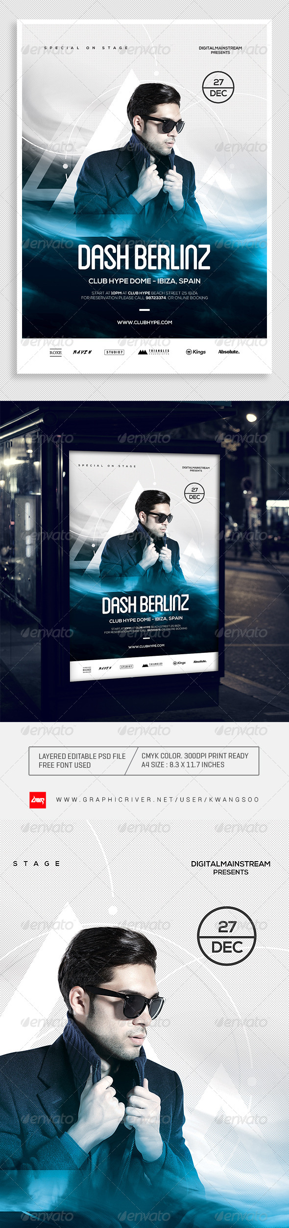 Special Dj Electronic Dance Music Flyer / Poster 2 - Clubs & Parties Events