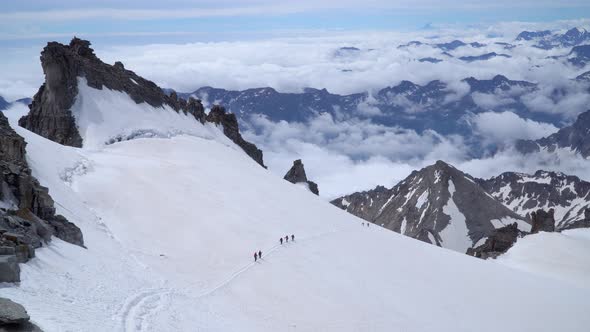 Group of Climbers in the Alps alt