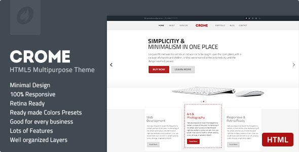 Crome - Responsive Multipurpose HTML5 Template