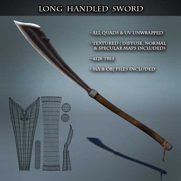 Long Handled Sword - 3Docean 8324708