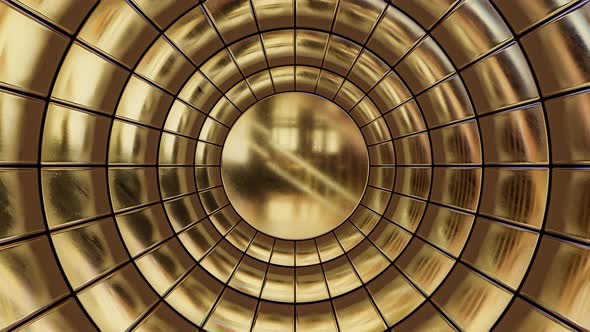 Abstract Animated Background with Moving Golden Circles