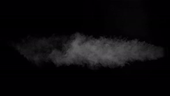 Super Slow Motion Shot of Rising Steam Isolated on Black Background at 1000 Fps alt