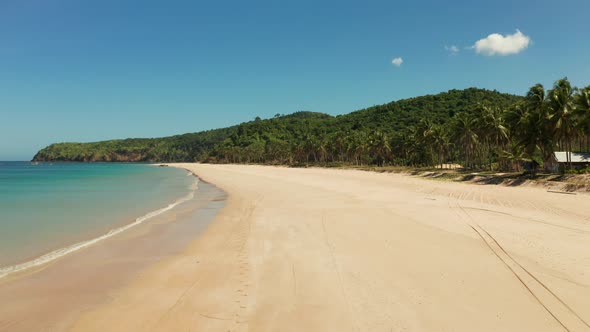 Tropical Beach with White Sand, View From Above alt