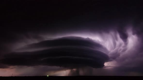 Spectacular Thunderstorm Lightning Strikes Dark Night, Rain From The Clouds (14)