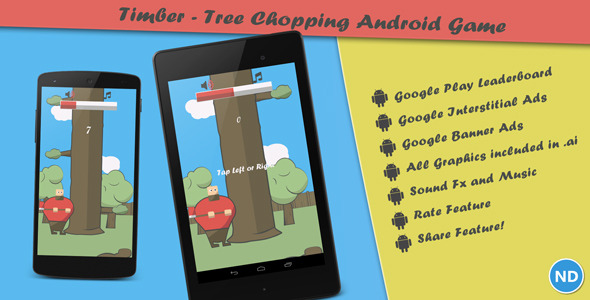 Timber - Tree Chopping Android Arcade Game - CodeCanyon Item for Sale