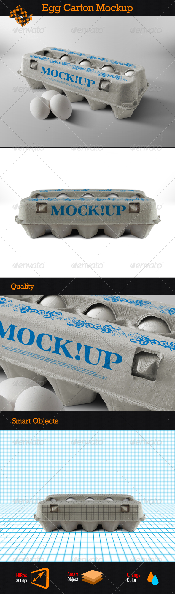 Download Egg Carton Mockup By Fusionhorn Graphicriver PSD Mockup Templates