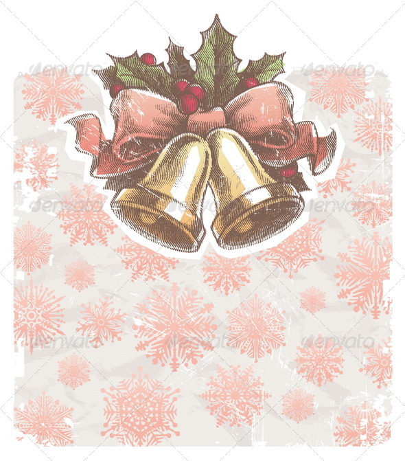 Christmas Holidays Illustration With Hand Bells - Christmas Seasons/Holidays