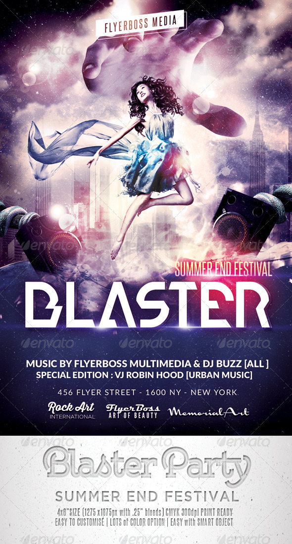 Blaster Music Flyer - Events Flyers