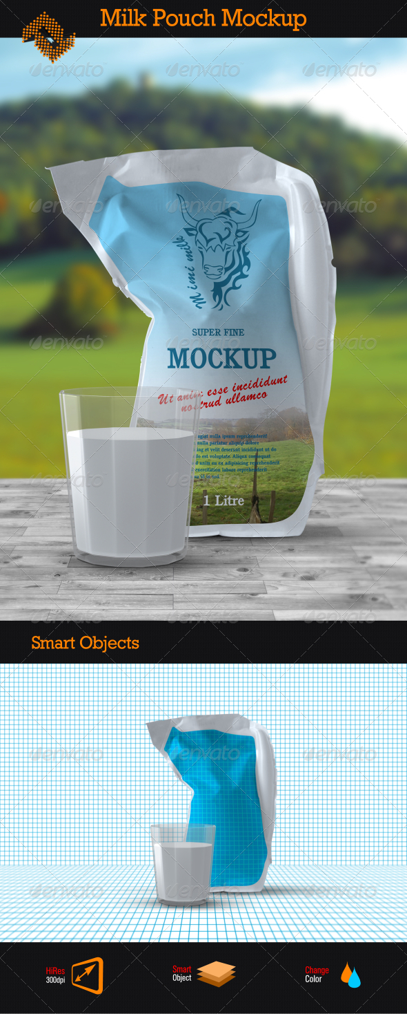 Download Milk Pouch Mockup By Fusionhorn Graphicriver