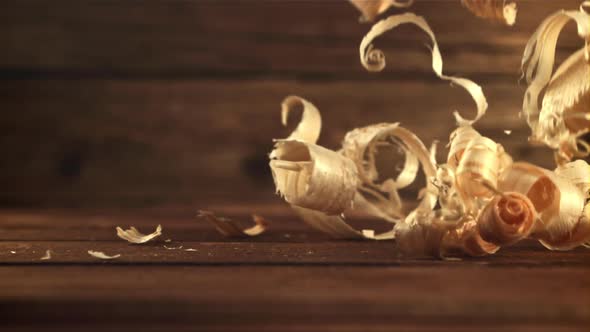 Wood Chips Fall on the Table alt