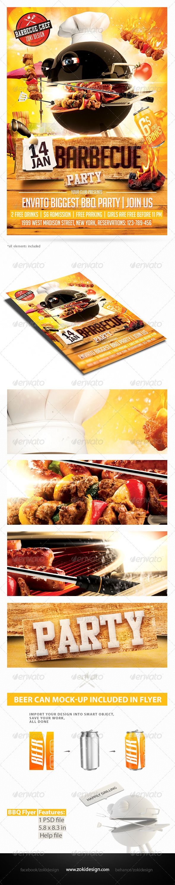Barbecue Party Flyer - Clubs & Parties Events
