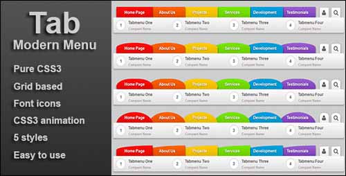 CSS3 Tabs Menu