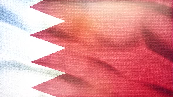 Waving Bahrain Flag
