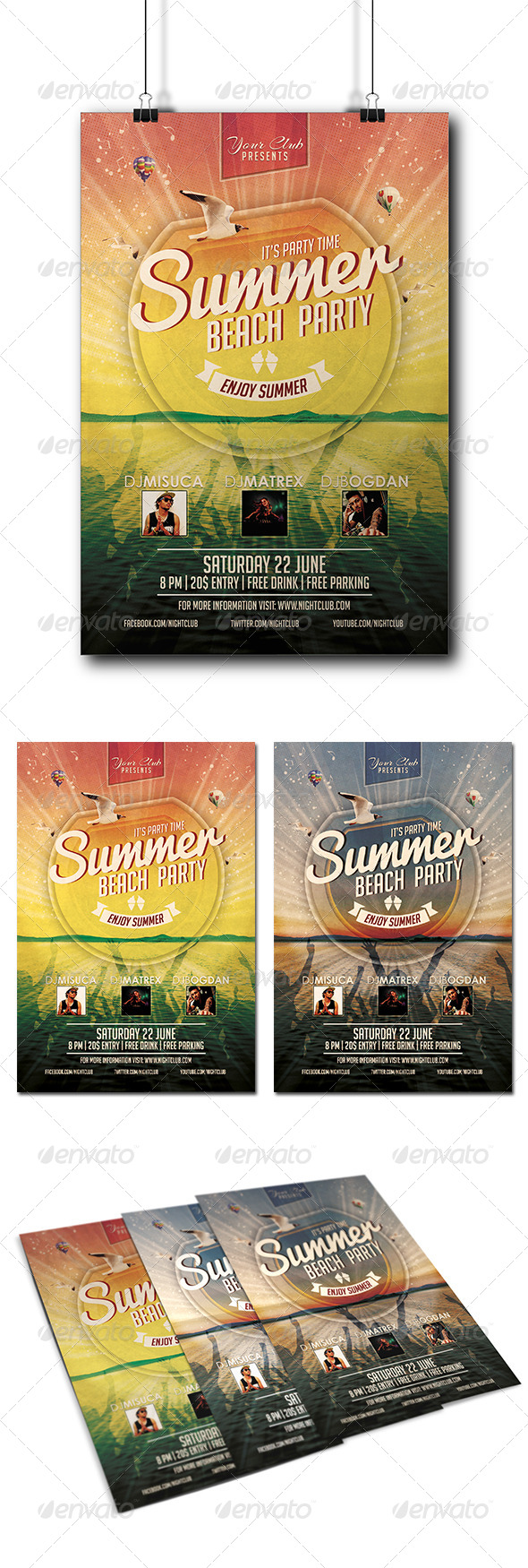 Summer Beach Party Flyer - Clubs & Parties Events
