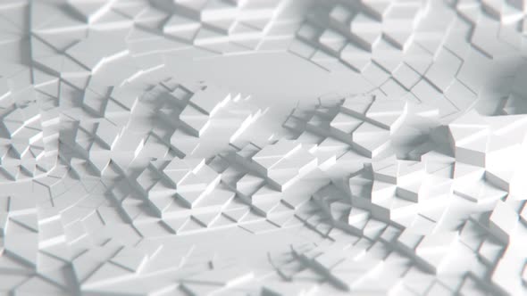 Background white seamless animated triangles, for business presentation